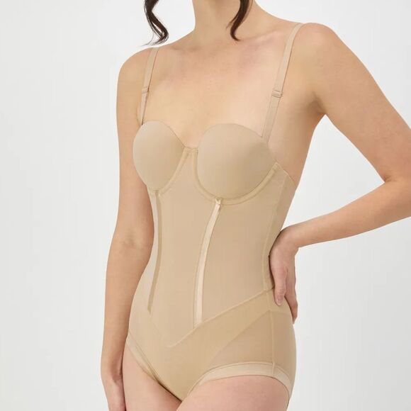 Maidenform Tummy Control Shapewear Bodysuit Built-In Underwire Bra, 36DD, NWT - Picture 3 of 11
